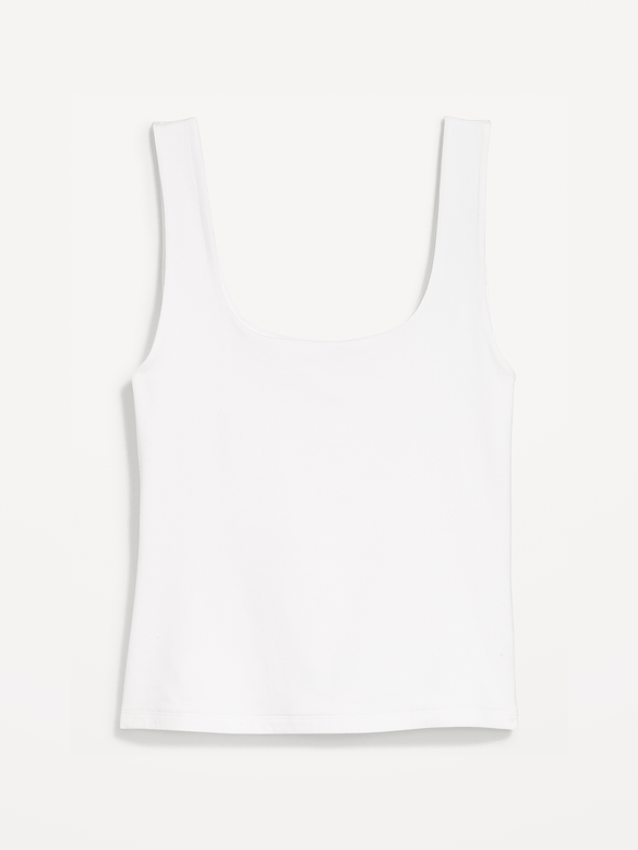 Hug Double-Layer Scoop-Neck Tank Top