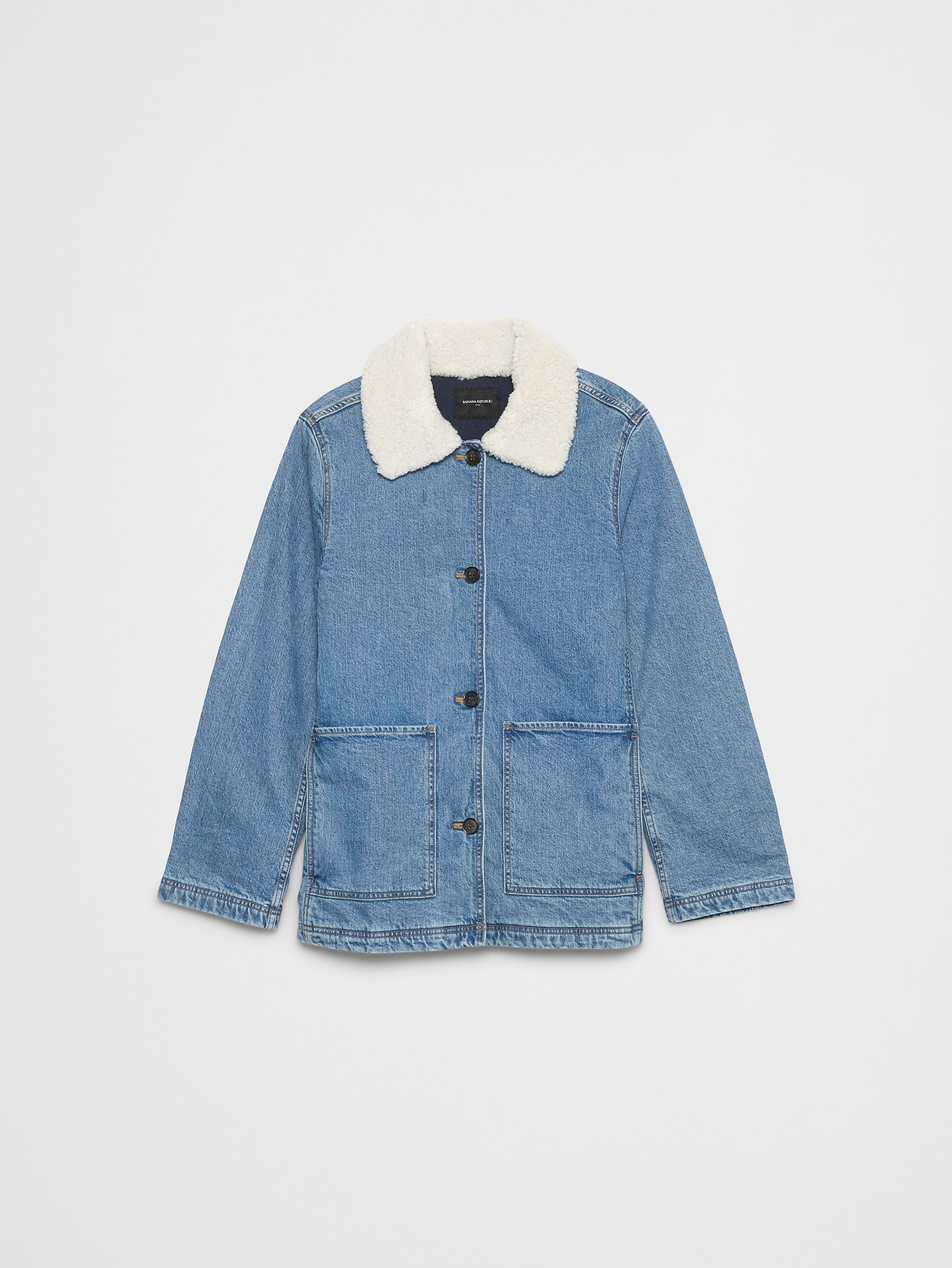 Image number 4 showing, Sherpa Collar Denim Jacket