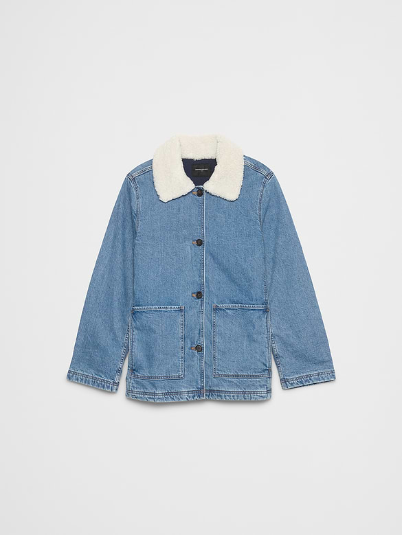 Sherpa Collar Denim Jacket