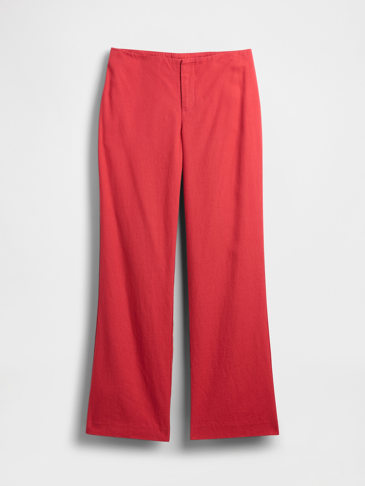 Low Rise Linen-Blend Flare Pants | Gap