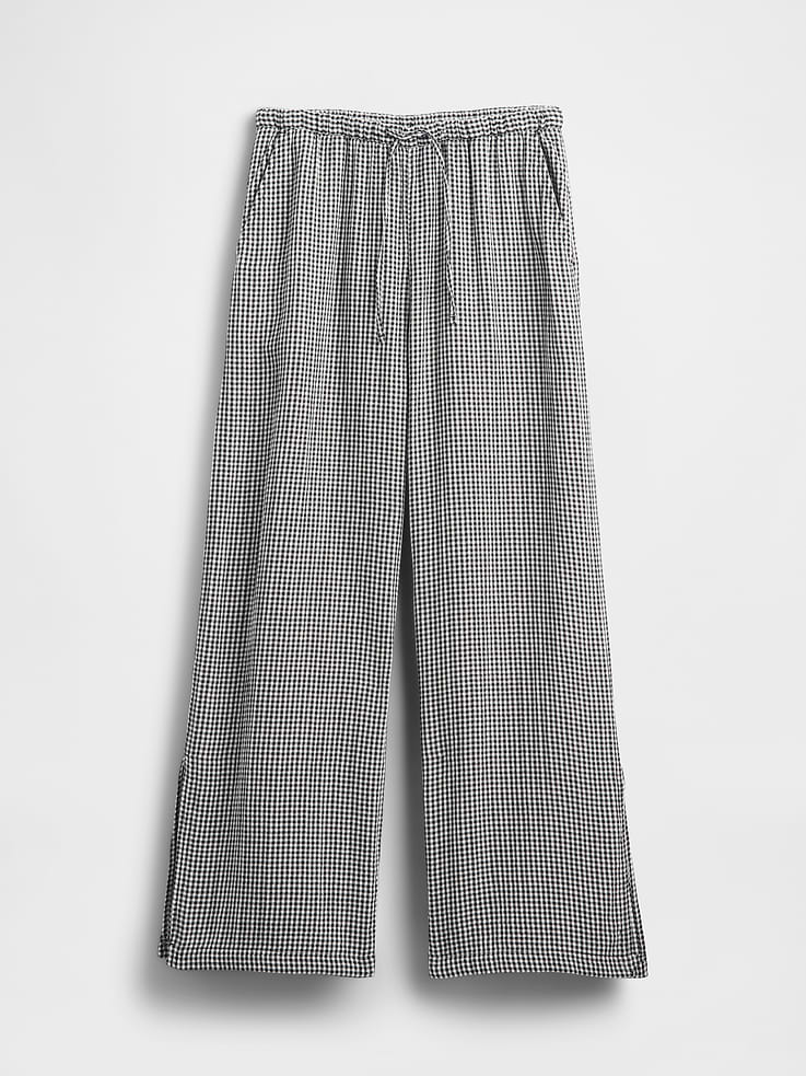 Image number 5 showing, Cotton Gauze Easy Split-Hem Pants
