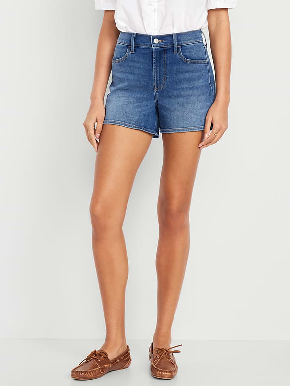 High-Waisted Wow Jean Shorts -- 4-inch inseam