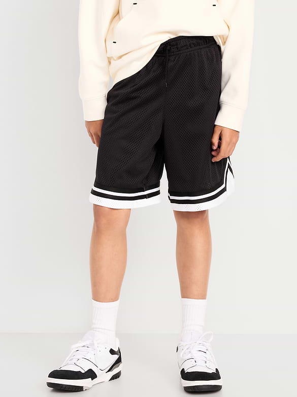 Short de basketball en maille, longueur genou pour garçon