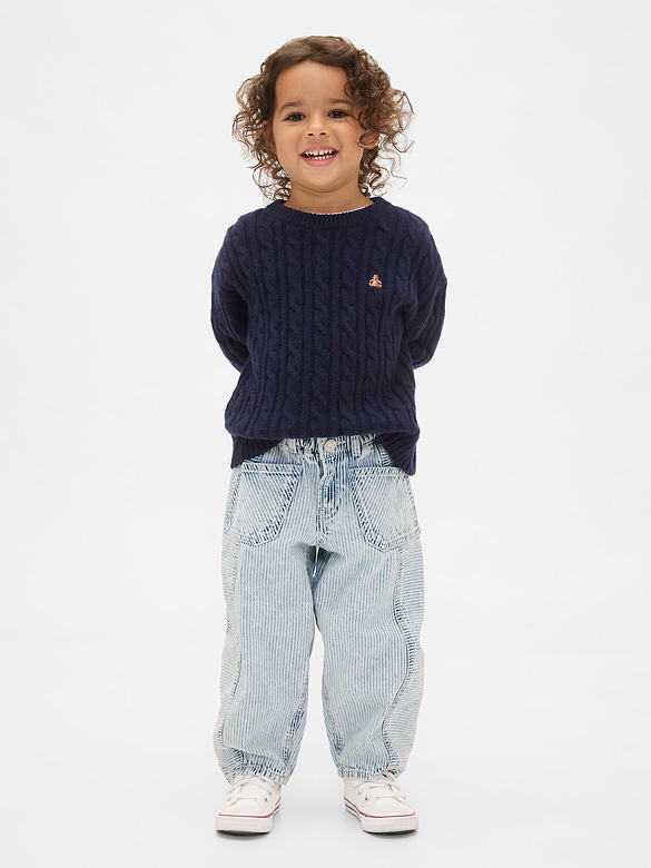 Baby & Toddler Denim Stripe Horseshoe Jeans