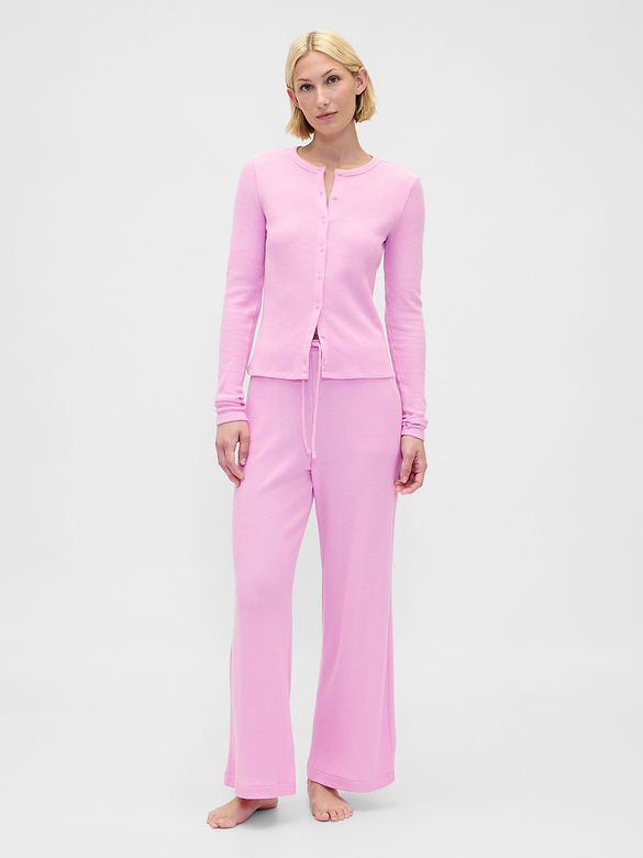Waffle Wide-Leg PJ Pants