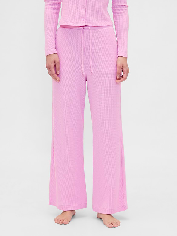 Waffle Wide-Leg PJ Pants