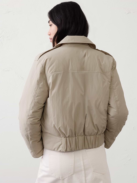Cropped Trench Filled Jacket