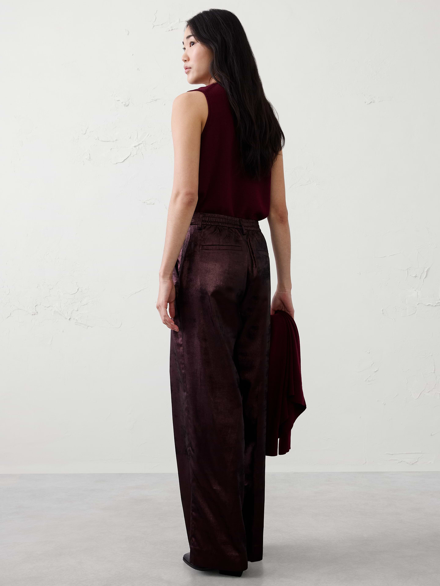 Image number 2 showing, Metallic Wide-Leg Pant