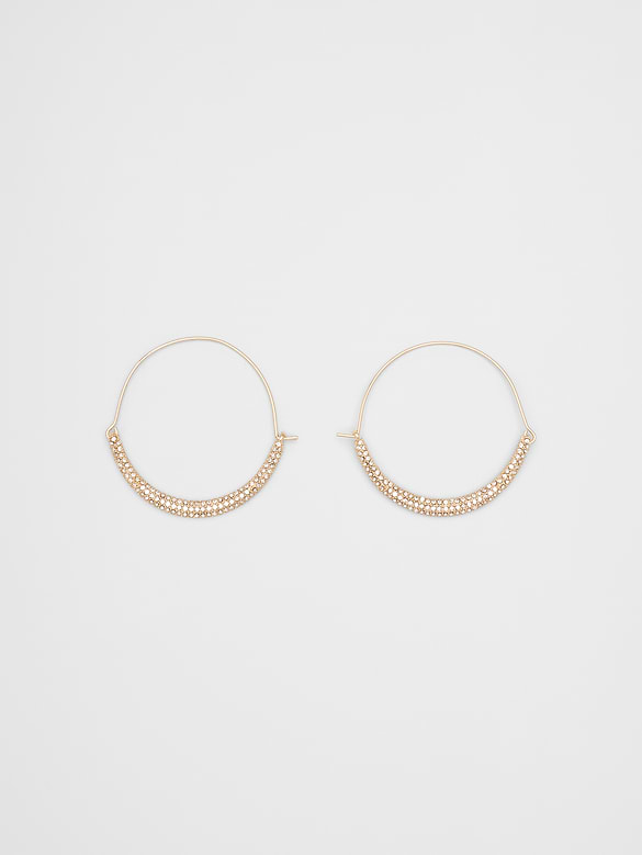 Pave Hoop Earrings