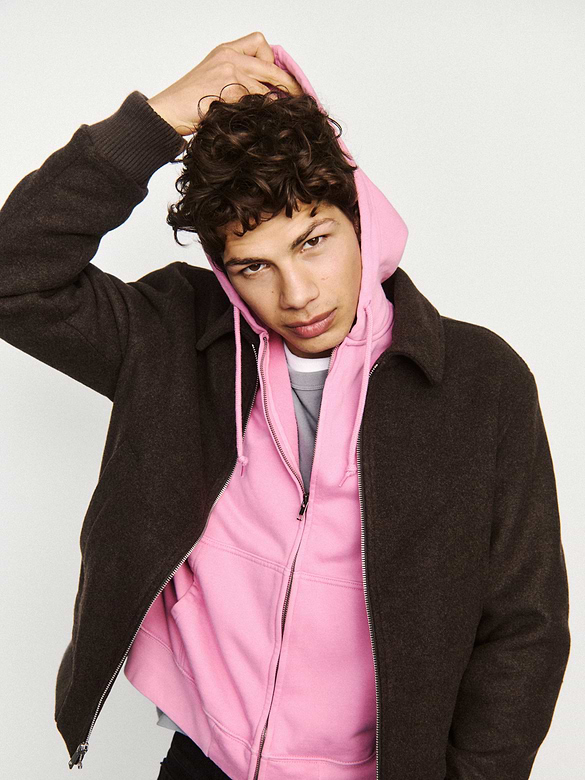 Adult Heavyweight Oversized Crop Zip Hoodie