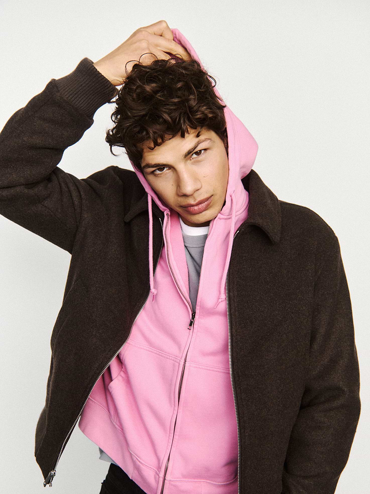 Image number 5 showing, Adult Heavyweight Oversized Crop Zip Hoodie