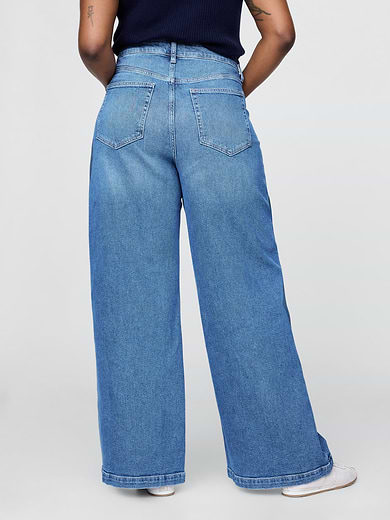 Image number 6 showing, Extra High Rise Stride Wide-Leg Jeans