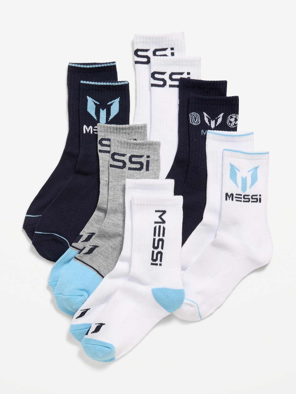 Messi™ Gender-Neutral Crew Socks 6-Pack for Kids | Old Navy