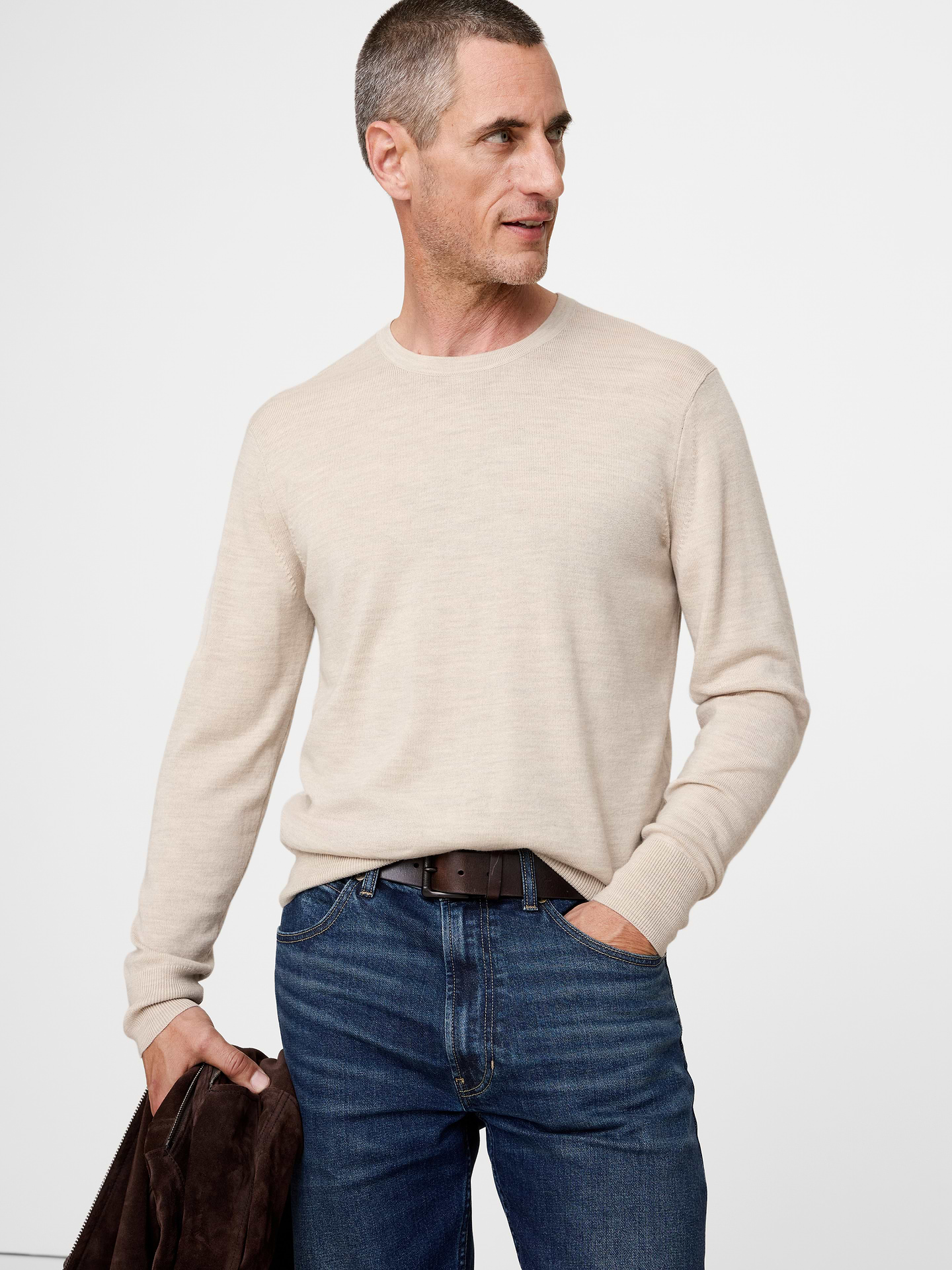 Image number 1 showing, Merino Crew-Neck Sweater