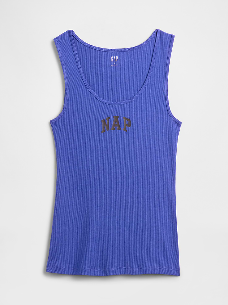 Image 5 of 5, Ribbed Gap Nap Logo Tank Top