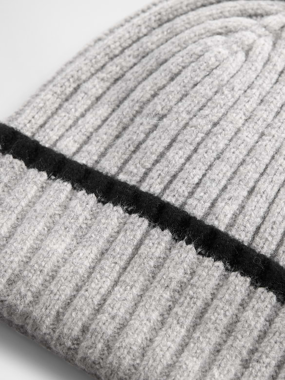 Bonnet en tricot côtelé Effet cachemire pour Enfant