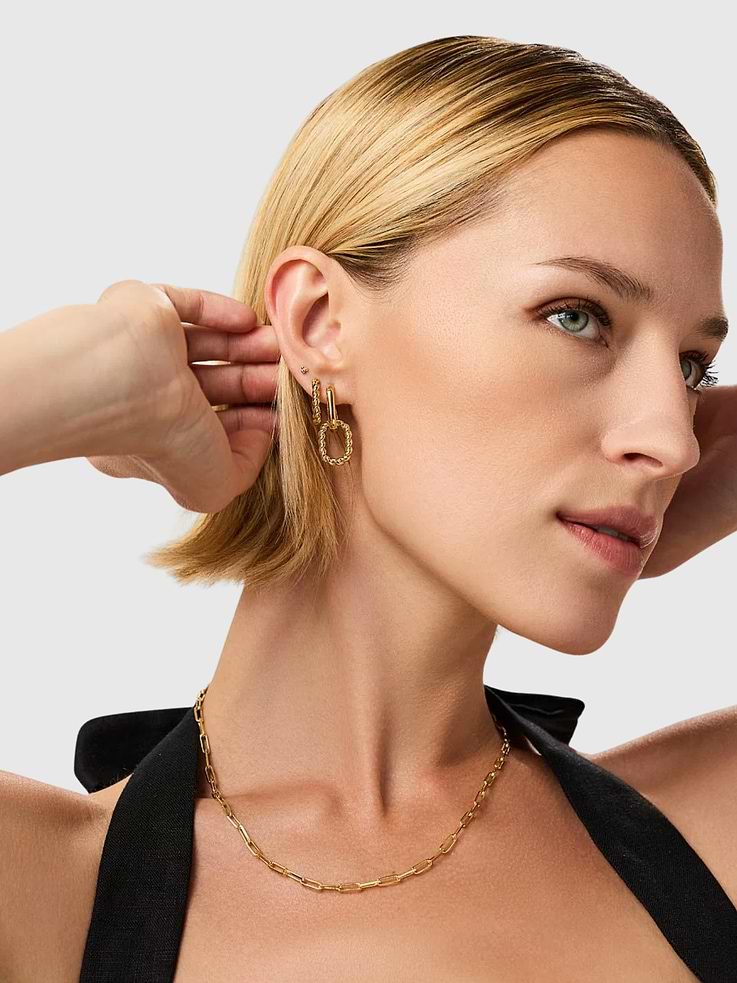 Image number 2 showing, Ana Luisa Ash Double Hoop Earrings