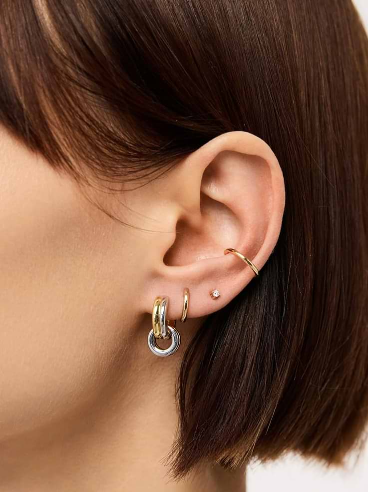 Image number 3 showing, Ana Luisa Asher Drop Huggie Earrings