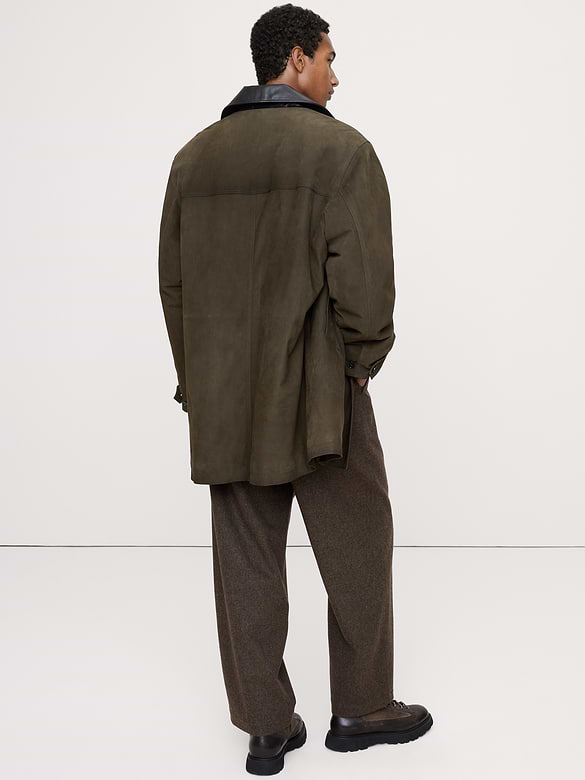Nubuck Leather Car Coat