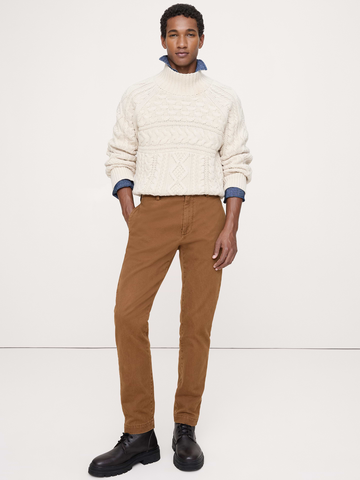 Image number 1 showing, Slim Brushed Traveler Chino