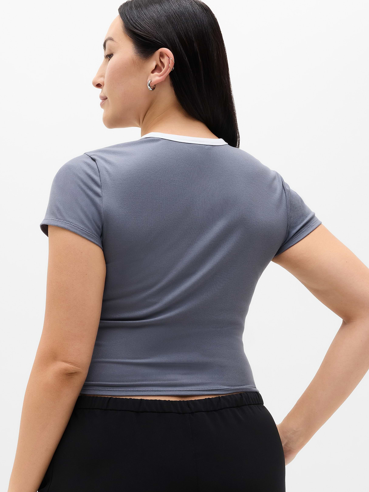 Signature Rib Crop Tee | Athleta