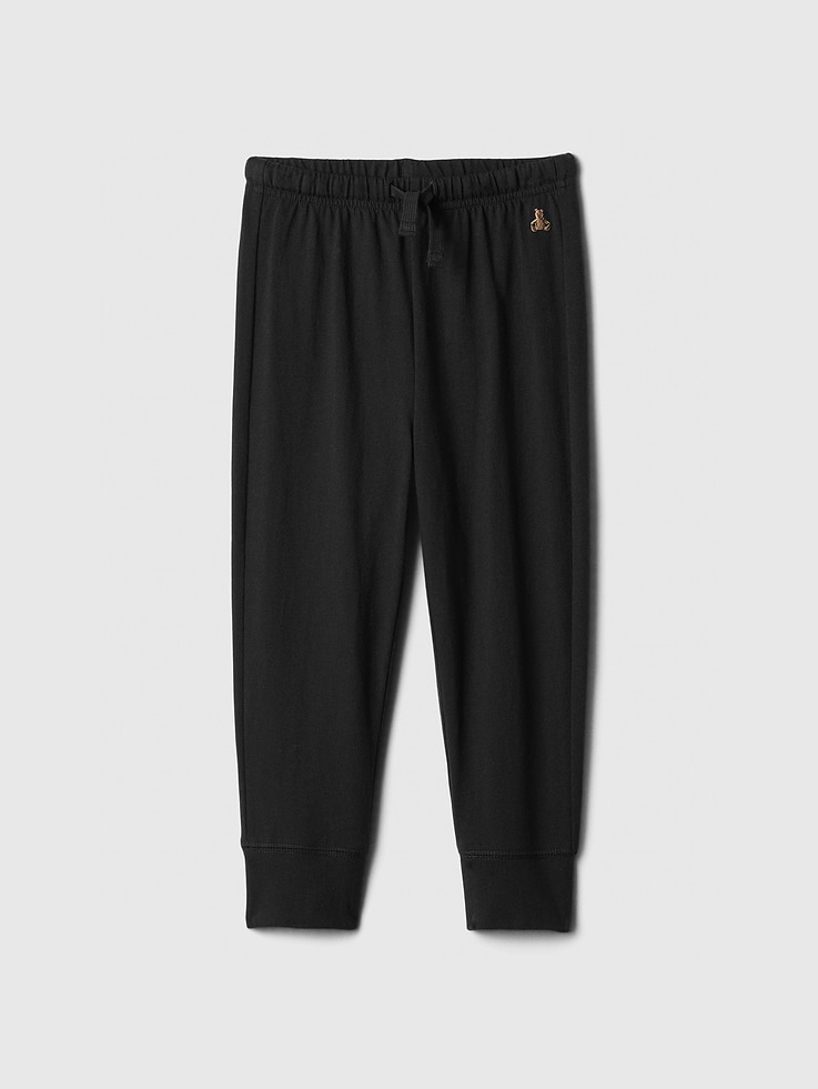 Image 1 of 2, Soft knit., Drawcord ties at elasticized waistband., Embroidered Brannan Bear at hip., Banded cuffs., This product was made in a factory that invests in gender equity and women’s empowerment through RISE. Learn more at gapinc.com/equity., Product #729617