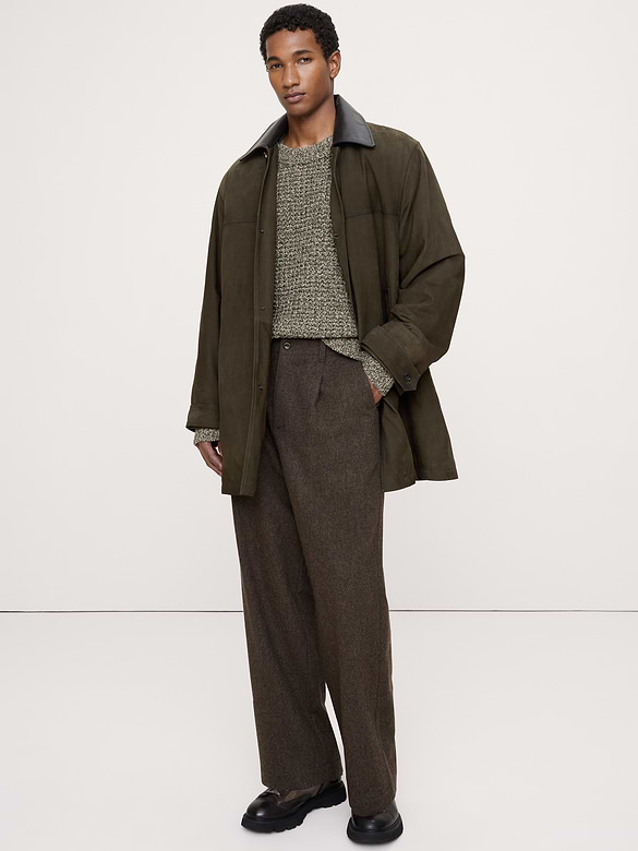 Nubuck Leather Car Coat
