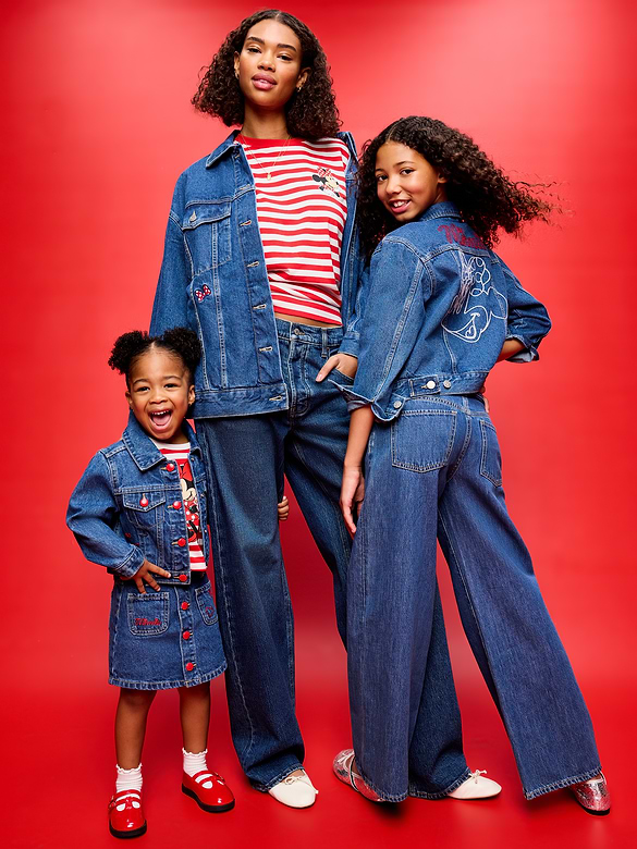 Veste camionneur courte en denim Minnie Mouse de Old Navy x Disney pour toute-petite