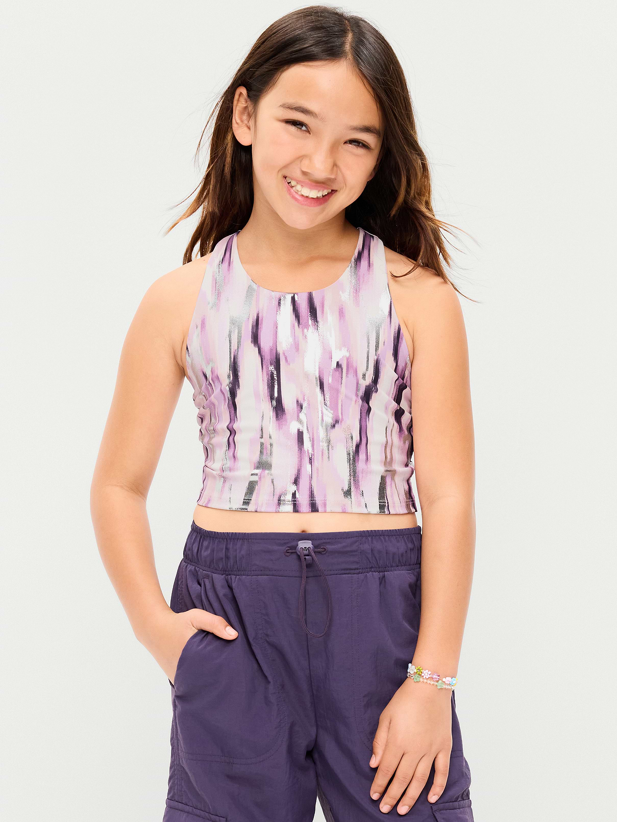 Image 3 of 4, PowerSoft Longline Sports Bra for Girls