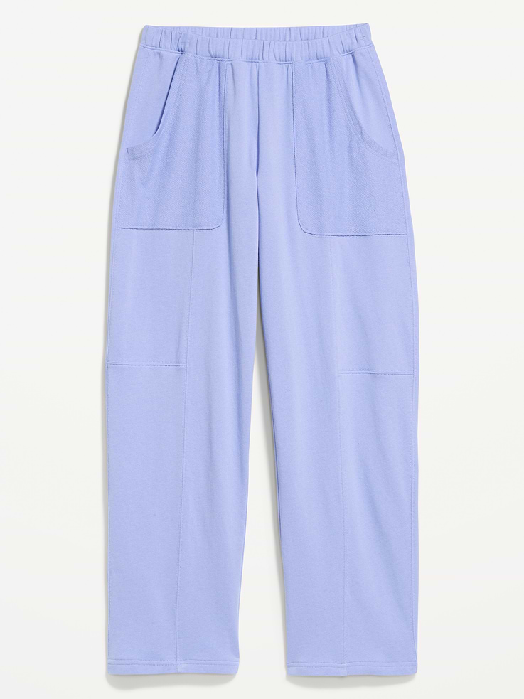 Image number 5 showing, Mid-Rise SoComfy Seamed Barrel Sweatpants