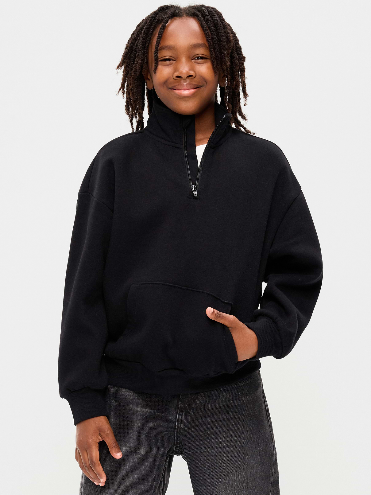 Image number 1 showing, Favorite Fleece Oversized Quarter-Zip for Boys