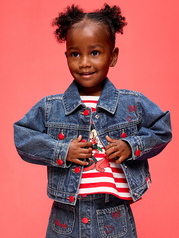 Veste camionneur courte en denim Minnie Mouse de Old Navy x Disney pour toute-petite