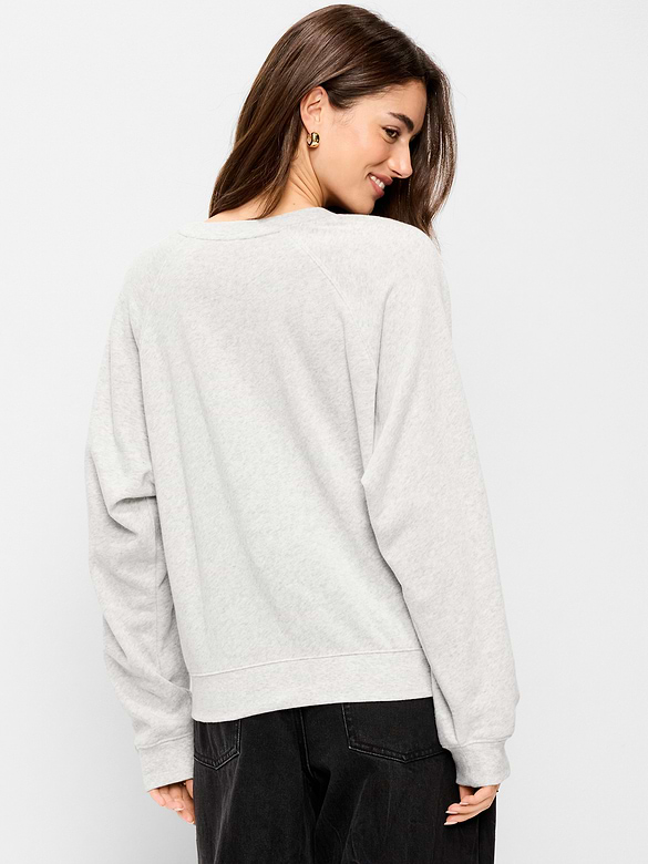 Chandail en coton ouaté surdimensionné à manches raglan