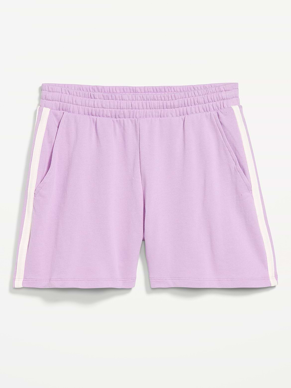 High-Waisted Pull-On Shorts -- 5-inch inseam
