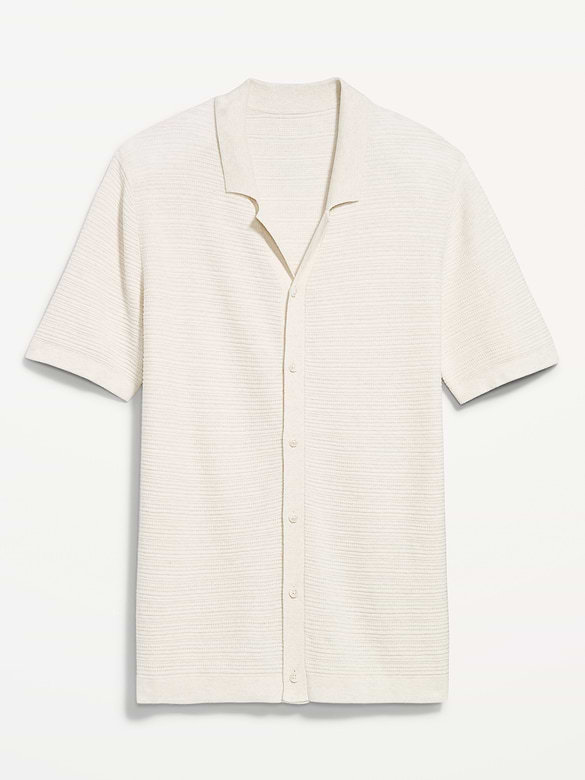 Short-Sleeve Sweater Shirt