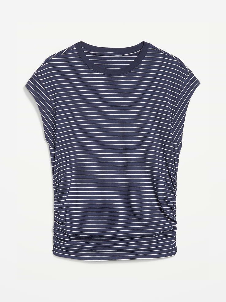 Image number 4 showing, Cap-Sleeve Cinch-Waist Top