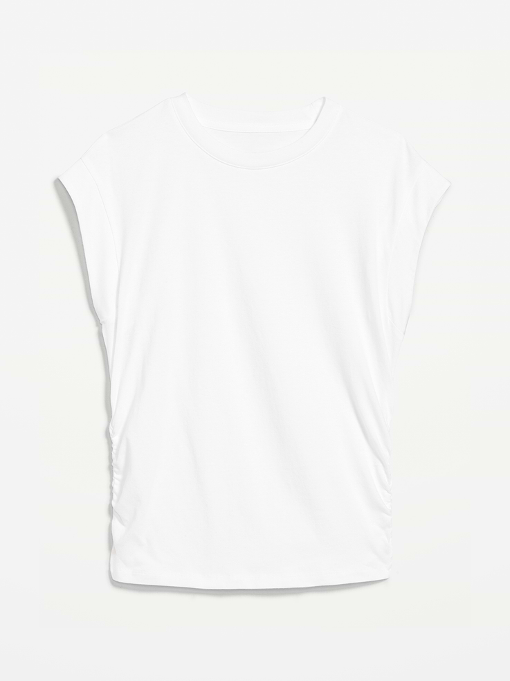 Image number 4 showing, Cap-Sleeve Cinch-Waist Top