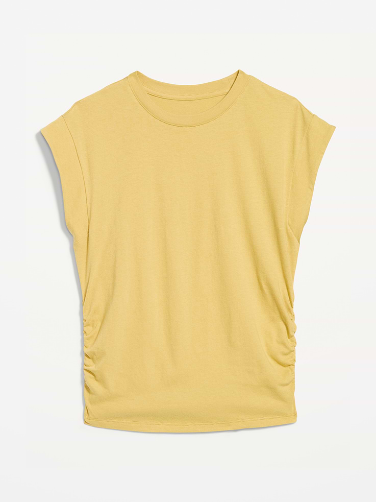 Image number 4 showing, Cap-Sleeve Cinch-Waist Top