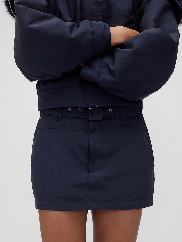 Image number 2 showing, GapStudio Belted Mini Skirt