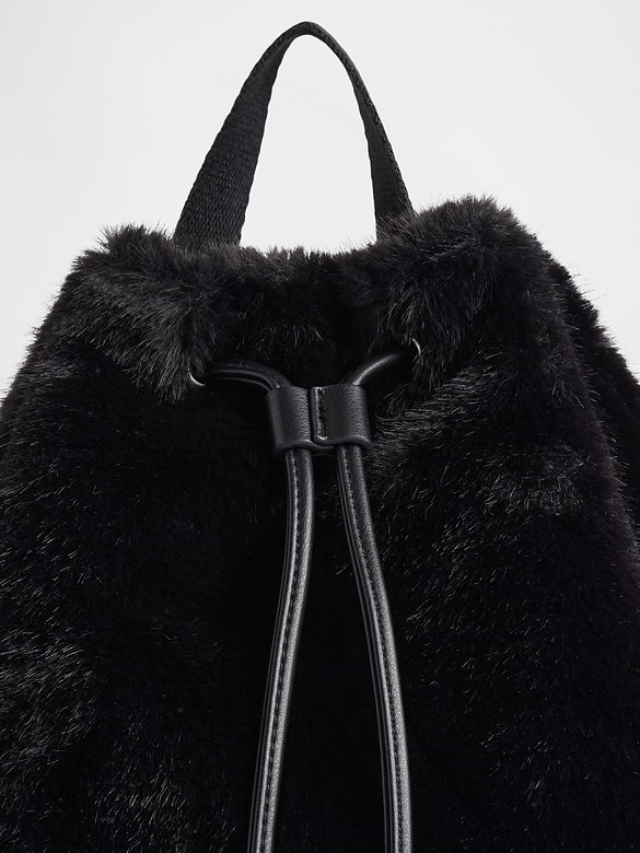 Kids Faux Fur Backpack