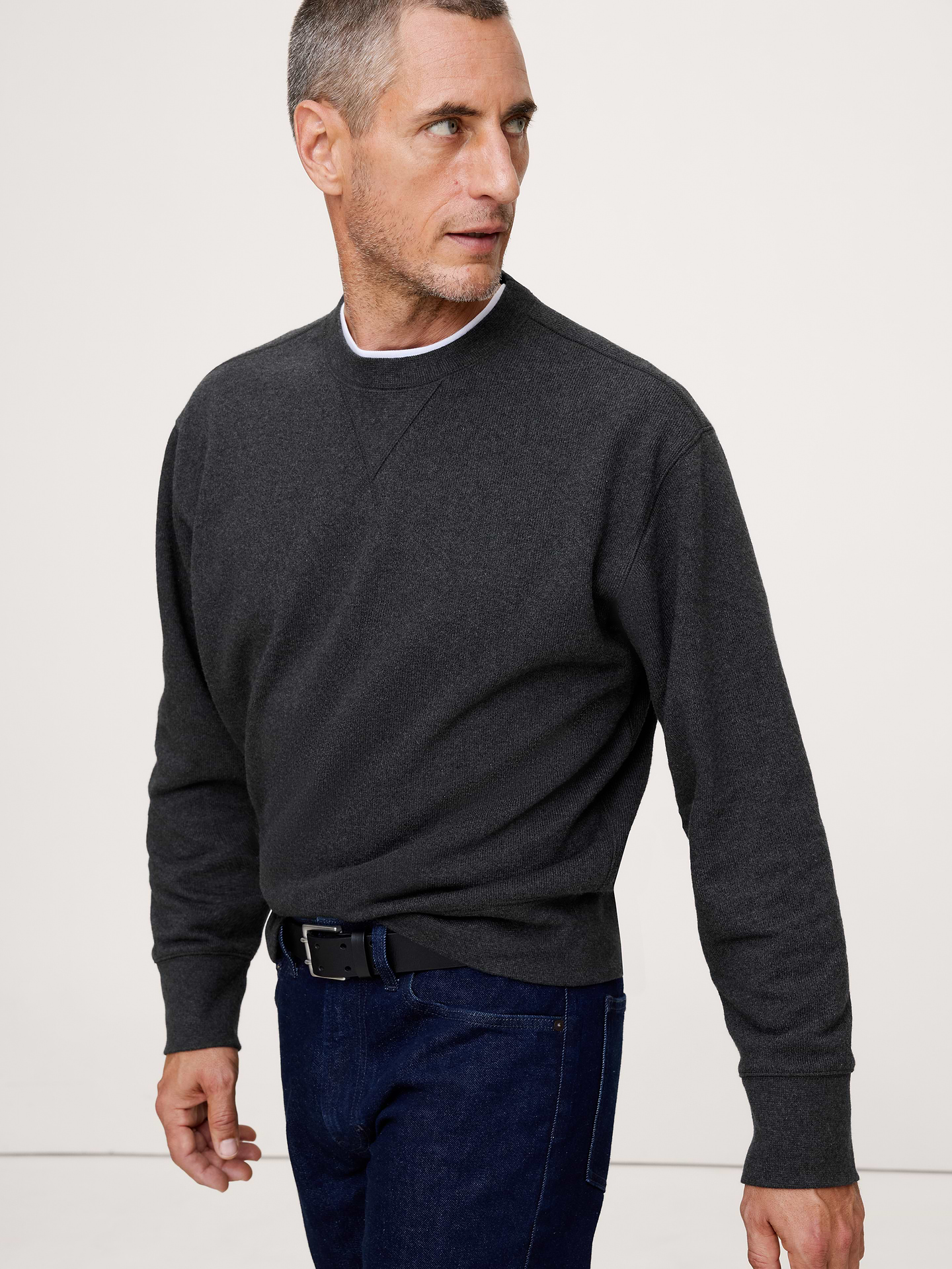 Image number 1 showing, Brushed Fleece Crew-Neck Sweatshirt