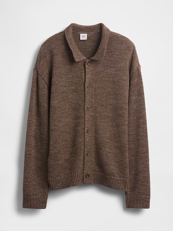 Kids Relaxed Polo Cardigan Sweater