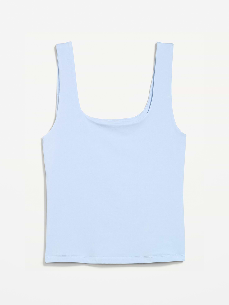 Image 5 of 9, Hug Double-Layer Scoop-Neck Tank Top