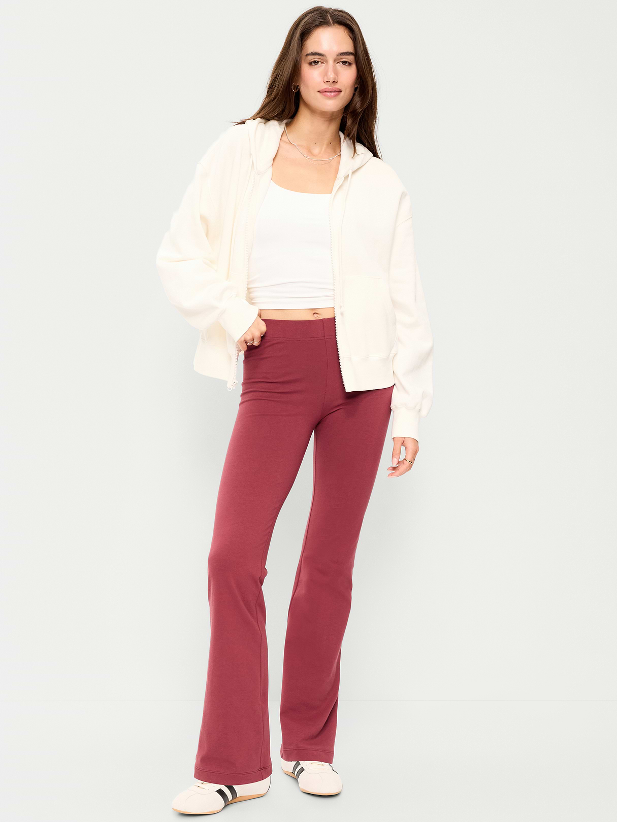 High-Waisted Fashion Flare Leggings - Red Clover by Old Navy