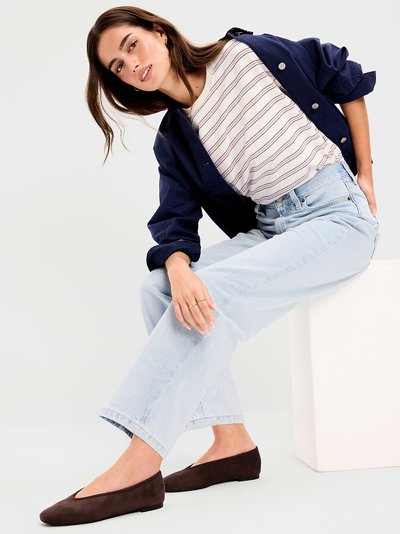 V-Cut Ballet Flats