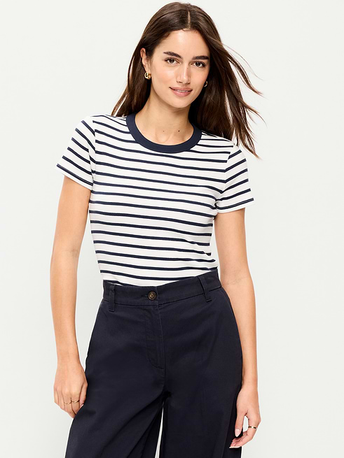 Snug Snug Crew-Neck Ribbed T-Shirt on clearance at Old Navy — 40% off