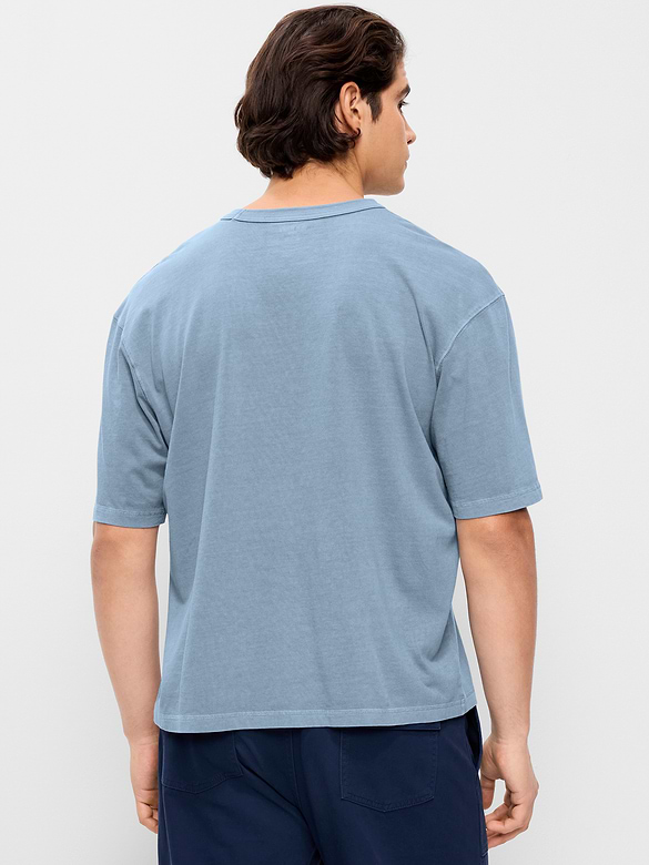 T-shirt court en tissu épais teint en plongée