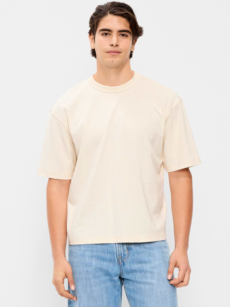 Image number 1 showing, Garment-Dyed Heavyweight Cropped T-Shirt