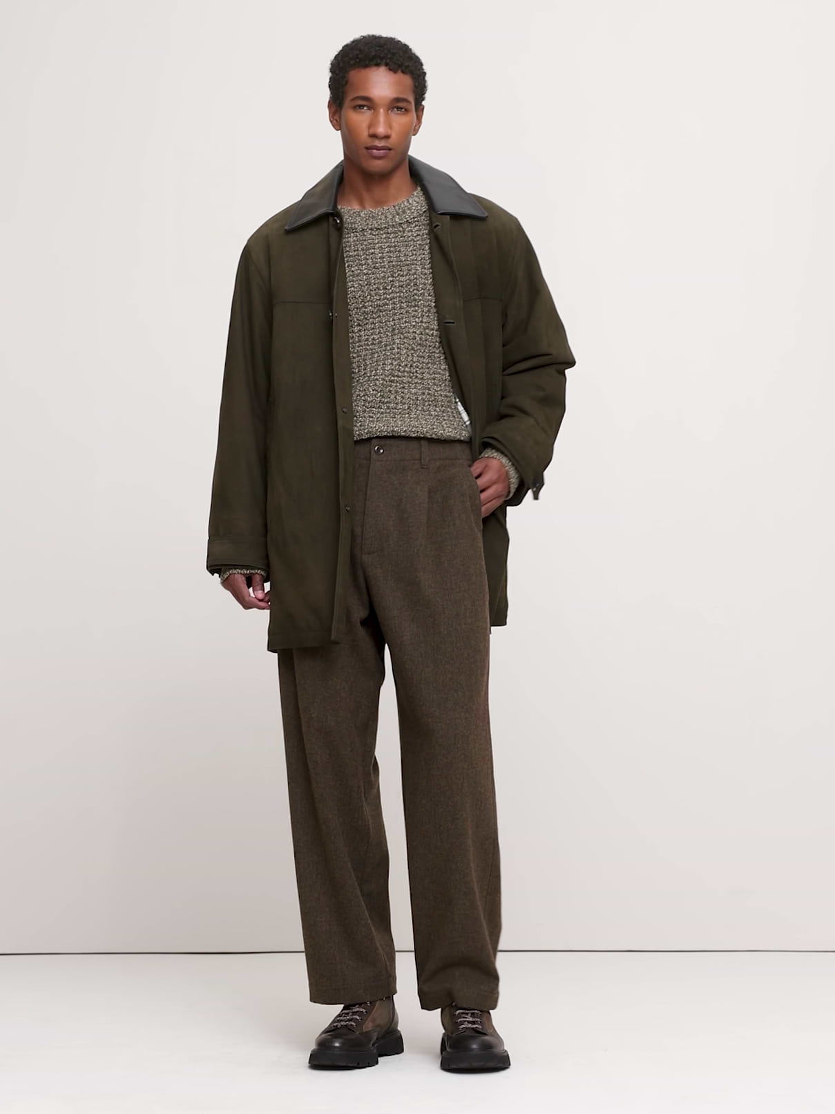 Nubuck Leather Car Coat | Banana Republic