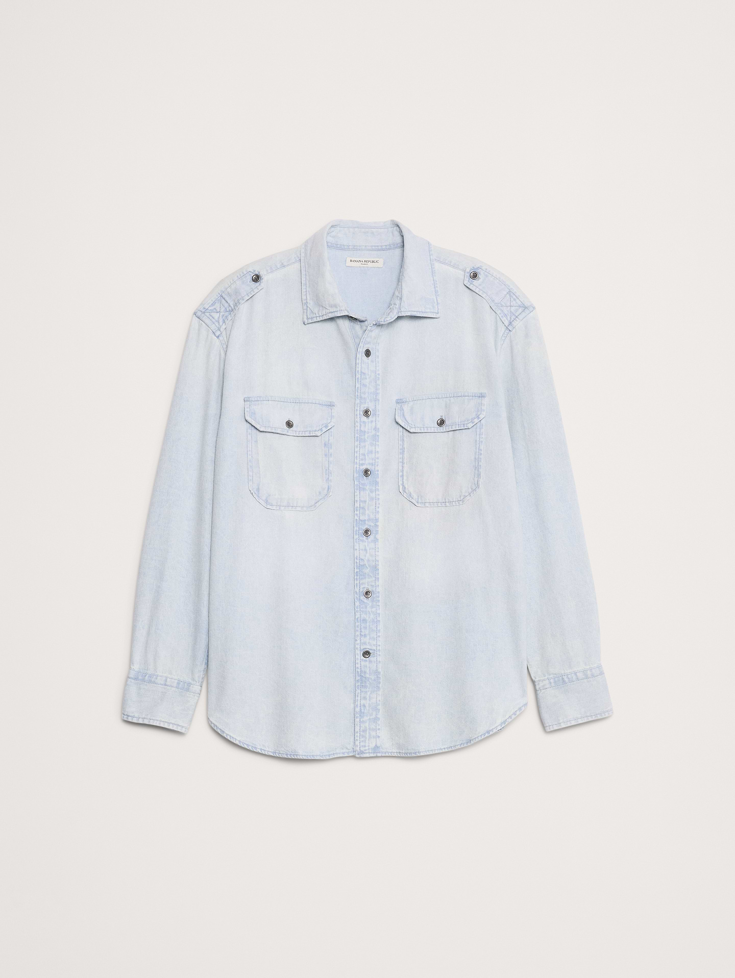 Image number 4 showing, Relaxed-Fit Washed Denim Utility Shirt